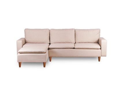 Rohová pohovka LUNGO krémová