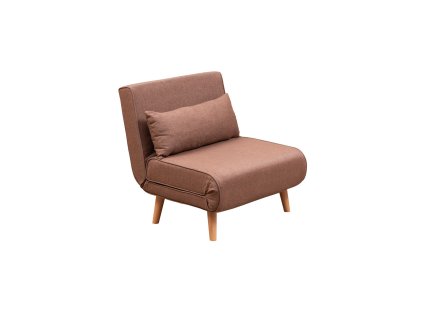 Rozkládací křeslo FOLDE hnědé