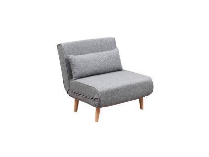 Rozkládací křeslo FOLDE světle šedé