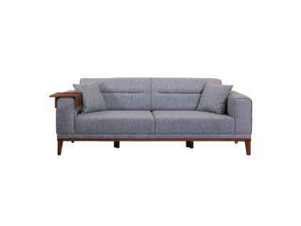 Pohovka LIONES s odkládacím stolkem šedá 223 cm