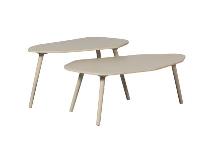 Set 2 odkládacích stolků DAVINA krémový