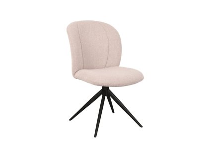Jídelní židle KIMO bouclé světlá černé nohy