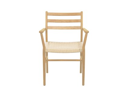 Jídelní židle s područkami HARLAN světle hnědá