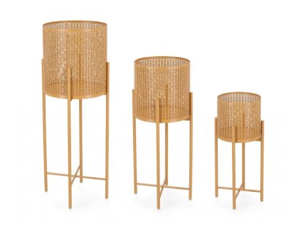 Set 3 květináčů SAMIR žlutá