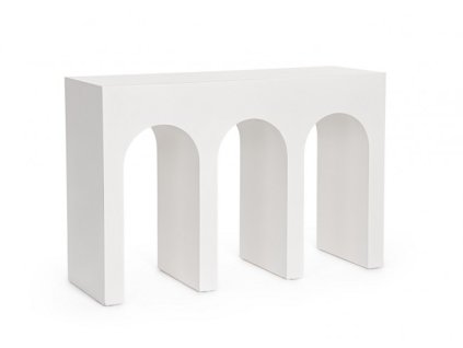 Konzolový stolek RHOME bílý 120 cm 3 oblouky