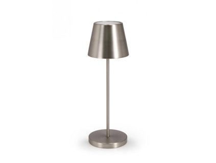 Zahradní stolní LED lampa ETNA 38 cm stříbrná