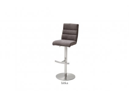 Barová stolička Giulia B - optika nubukovej kože svetlosivá - Antracit;Hnedá;Sivá