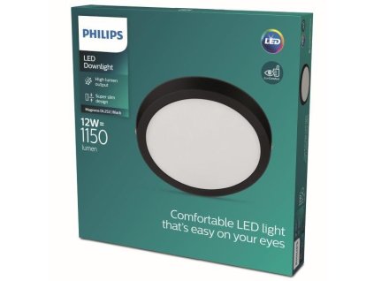 36030 philips 8719514328693 led stropni svitidlo magneos slim 1x12w 1150lm 2700k eyecomfort cerna