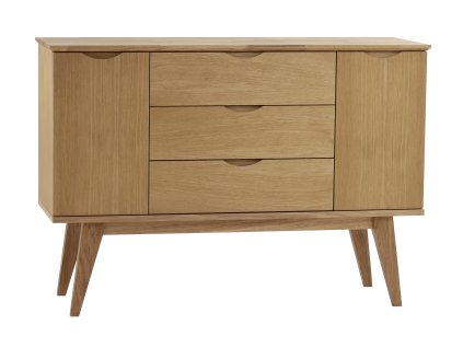 Dřevěná komoda FILIPPA 122x40 cm dub