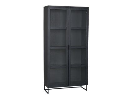 Dřevěný kabinet EVERETT černý 195 cm