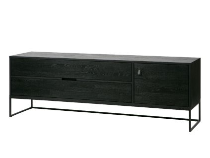 Dřevěný TV stolek SILAS černý