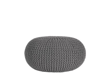 Pletený puf GEBREID Tmavě šedý L
