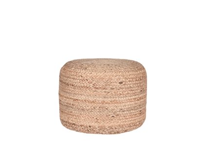 Pletený puf JUTE Hnědý