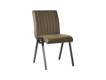 eetkamerstoel matz army microvezel zwart metaal 50x60x86 cm perspectief