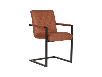 eetkamerstoel denmark cognac microvezel 55x55x85 cm perspectief 1