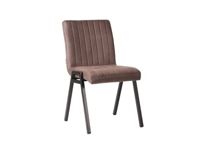 eetkamerstoel matz truffle microvezel zwart metaal 50x60x86 cm perspectief