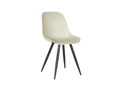 eetkamerstoel monza breeze pp zwart metaal 46x54x85 cm perspectief