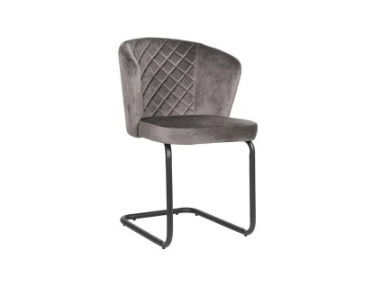 Eetkamerstoel Flow Grijs Fluweel 58x60x85 cm
