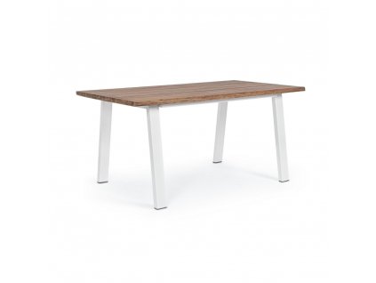 Vonkajší jedálenský stôl OSLO 160x90 cm - Antracit - Biela;Antracit