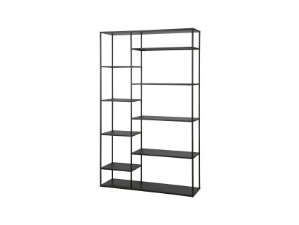 Kovová knihovna JUNE 120cm černá