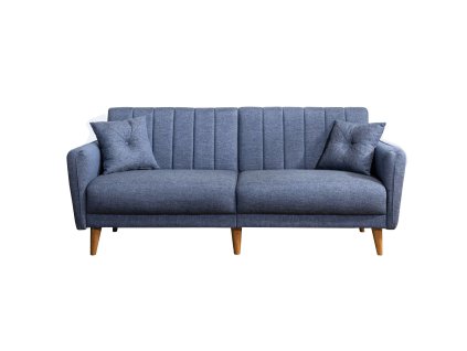 Rozkládací pohovka AQUA tmavě modrá 202 cm