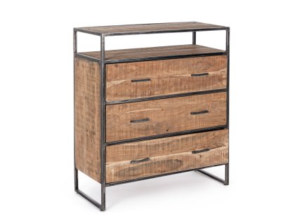 Dřevěná komoda ELMER hnědá