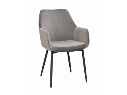 110456 b, Reily stol, gra sammet svart R