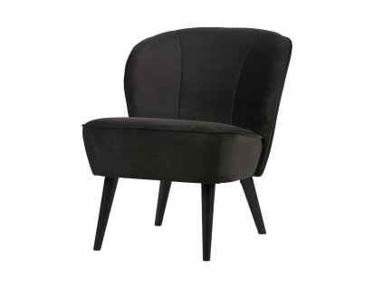 Sametové křeslo SARA antracit