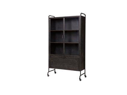 Kovová vitrína STEEL černá