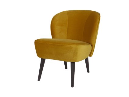 Sametové křeslo SARA okrová