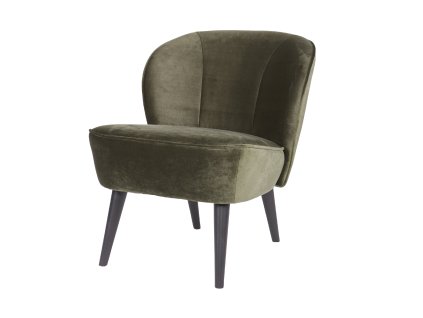 Sametové křeslo SARA zelená