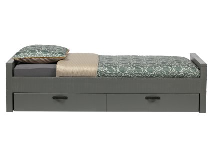 27419 morris bed pine leem 90x200cm ex slats drawer fsc