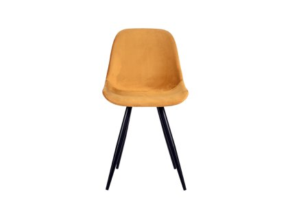 Sametová jídelní židle CAPRI žlutá