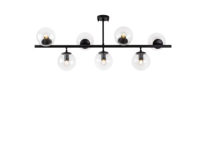 Stropní osvětlení FAZLI černá čiré sklo