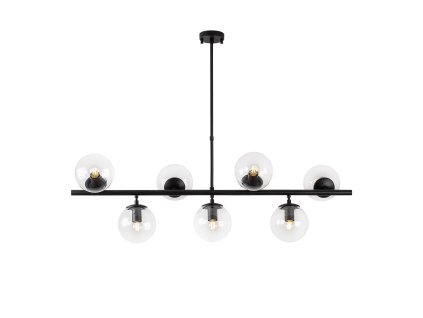 Závěsné osvětlení FAZLI černá čiré sklo