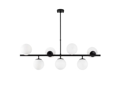 Závěsné osvětlení FAZLI černá mléčné sklo