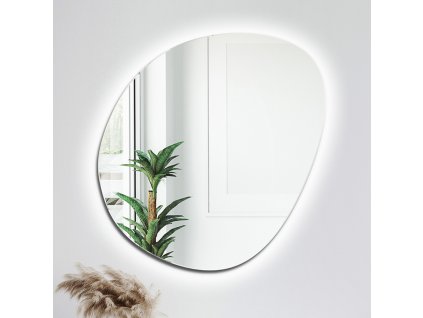 Moderné zrkadlo - Harry LED - Číra - Atypické