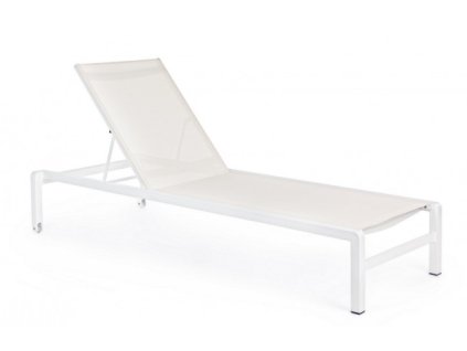 Hliníkové zahradní lehátko KONNOR bílé