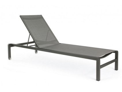 Hliníkové zahradní lehátko KONNOR antracit