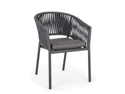 Zahradní jídelní židle FLORENCIA šedá