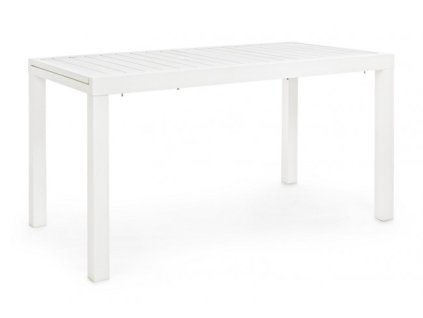 Rozkládací zahradní stůl HILDE 140x77 cm bílý