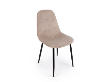 Sametová jídelní židle IRELIA béžová