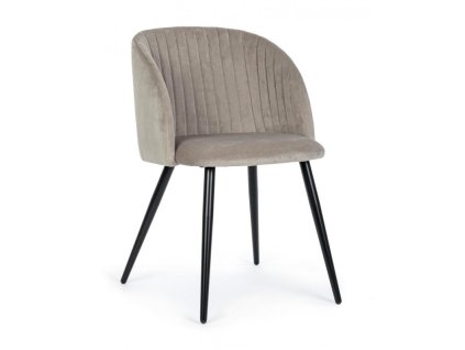 Sametová židle QUEEN šedá