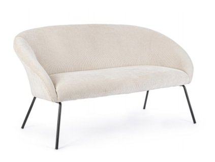 Bílá pohovka AIKO 142 cm