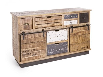 Dřevěný příborník TUDOR 80x125 cm