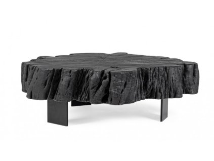Dřevěný konferenční stolek KEVAL 90c90cm černý