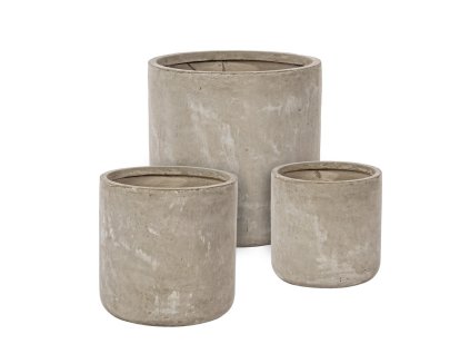 Set 3 venkovních květináčů SAND světlá