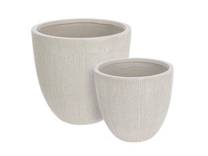 Set 2 květináčů BRUSH bíláa16