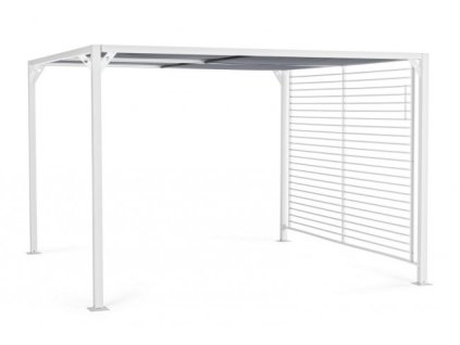 Hliníková pergola NOAH se stínící látkou bílá