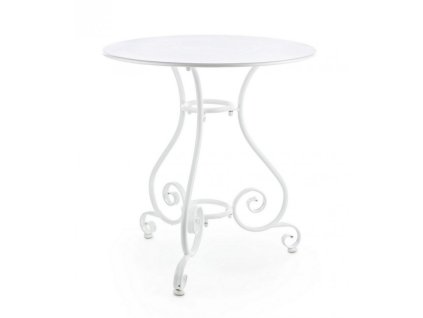 Kulatý zahradní stůl ETIENNE bílý o70